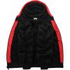 imageGEEK LIGHTING Mens Fleece Hoodies Zip Up Color Block Thick Winter Hooded SweatshirtVulcan Black Red