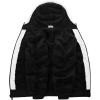 imageGEEK LIGHTING Mens Fleece Hoodies Zip Up Color Block Thick Winter Hooded SweatshirtVulcan White Black