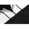 imageGEEK LIGHTING Mens Fleece Hoodies Zip Up Color Block Thick Winter Hooded SweatshirtVulcan White Black