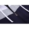 imageGEEK LIGHTING Mens Fleece Hoodies Zip Up Color Block Thick Winter Hooded SweatshirtWhite Gray Blue