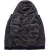 imageGEEK LIGHTING Mens Fleece Hoodies Zip Up Color Block Thick Winter Hooded SweatshirtWhite Gray Blue