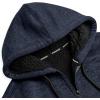 imageGEEK LIGHTING Mens Hoodie Heavyweight Fleece Sweatshirt Comfortable Full Zip Up Thick Sherpa Lined for Men Outdoor ActivityHeather Indigo Blue