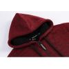 imageGEEK LIGHTING Mens Hoodie Heavyweight Fleece Sweatshirt Comfortable Full Zip Up Thick Sherpa Lined for Men Outdoor ActivityHeather Red