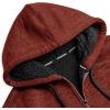 imageGEEK LIGHTING Mens Hoodie Heavyweight Fleece Sweatshirt Comfortable Full Zip Up Thick Sherpa Lined for Men Outdoor ActivityHeather Red Alert