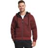 imageGEEK LIGHTING Mens Hoodie Heavyweight Fleece Sweatshirt Comfortable Full Zip Up Thick Sherpa Lined for Men Outdoor ActivityHeather Red Alert
