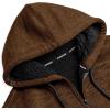 imageGEEK LIGHTING Mens Hoodie Heavyweight Fleece Sweatshirt Comfortable Full Zip Up Thick Sherpa Lined for Men Outdoor ActivityHeather Sugar Almond