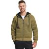 imageGEEK LIGHTING Mens Hoodie Heavyweight Fleece Sweatshirt Comfortable Full Zip Up Thick Sherpa Lined for Men Outdoor ActivityHeather Sunstruck