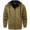 imageGEEK LIGHTING Mens Hoodie Heavyweight Fleece Sweatshirt Comfortable Full Zip Up Thick Sherpa Lined for Men Outdoor ActivityHeather Sunstruck