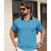 imageGEEK LIGHTING 3 Pack Mens Polo Shirts Short Sleeve Athletic Polo for Men Casual Moisture Wicking TShirts with PocketBlack White Blue Green