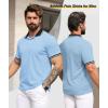 imageGEEK LIGHTING 3 Pack Mens Polo Shirts Short Sleeve Athletic Polo for Men Casual Moisture Wicking TShirts with PocketMoon Blue Dark Teal Blue Cyan Blue