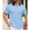imageGEEK LIGHTING 3 Pack Mens Polo Shirts Short Sleeve Athletic Polo for Men Casual Moisture Wicking TShirts with PocketMoon Blue Dark Teal Blue Cyan Blue