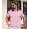 imageGEEK LIGHTING 3 Pack Mens Polo Shirts Short Sleeve Athletic Polo for Men Casual Moisture Wicking TShirts with PocketPink Navy Light Royal