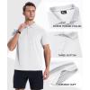 imageGEEK LIGHTING 3 Pack Mens Polo Shirts Short Sleeve Moisture Wicking Performance Golf Shirt for Men Casual Collared ShirtBlack White Grey