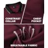 imageGEEK LIGHTING 5 Pack Men Polo Shirts with Pocket Multipack Golf Shirt for Men Moisture Wicking Casual Athletic Work TShirtsBlack Wine Red Dark Grey Navy Teal Blue