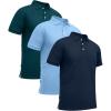 imageGEEK LIGHTING 3 Pack Mens Polo Shirts Short Sleeve Moisture Wicking Performance Golf Shirt for Men Casual Collared ShirtSapphireblue