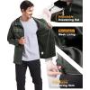imageGEEK LIGHTING Mens Waterproof Hooded Rain Jacket Lightweight Raincoat for Outdoor Hiking Running TravelArmy Green With Bag