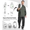 imageGEEK LIGHTING Mens Waterproof Hooded Rain Jacket Lightweight Raincoat for Outdoor Hiking Running TravelArmy Green With Bag