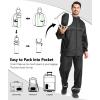 imageGEEK LIGHTING Mens Waterproof Hooded Rain Jacket Lightweight Raincoat for Outdoor Hiking Running TravelBlack With Bag