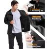 imageGEEK LIGHTING Mens Waterproof Hooded Rain Jacket Lightweight Raincoat for Outdoor Hiking Running TravelBlack With Bag