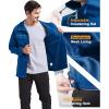 imageGEEK LIGHTING Mens Waterproof Hooded Rain Jacket Lightweight Raincoat for Outdoor Hiking Running TravelBlue With Bag