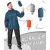 imageGEEK LIGHTING Mens Waterproof Hooded Rain Jacket Lightweight Raincoat for Outdoor Hiking Running TravelDark Blue
