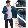 imageGEEK LIGHTING Mens Waterproof Hooded Rain Jacket Lightweight Raincoat for Outdoor Hiking Running TravelDark Blue With Bag