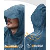 imageGEEK LIGHTING Mens Waterproof Hooded Rain Jacket Lightweight Raincoat for Outdoor Hiking Running TravelDark Blue With Bag