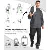 imageGEEK LIGHTING Mens Waterproof Hooded Rain Jacket Lightweight Raincoat for Outdoor Hiking Running TravelDark Gery With Bag