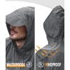imageGEEK LIGHTING Mens Waterproof Hooded Rain Jacket Lightweight Raincoat for Outdoor Hiking Running TravelDark Gery With Bag