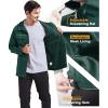 imageGEEK LIGHTING Mens Waterproof Hooded Rain Jacket Lightweight Raincoat for Outdoor Hiking Running TravelGreen With Bag