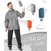 imageGEEK LIGHTING Mens Waterproof Hooded Rain Jacket Lightweight Raincoat for Outdoor Hiking Running TravelGrey