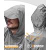 imageGEEK LIGHTING Mens Waterproof Hooded Rain Jacket Lightweight Raincoat for Outdoor Hiking Running TravelGrey