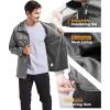 imageGEEK LIGHTING Mens Waterproof Hooded Rain Jacket Lightweight Raincoat for Outdoor Hiking Running TravelGrey With Bag