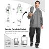 imageGEEK LIGHTING Mens Waterproof Hooded Rain Jacket Lightweight Raincoat for Outdoor Hiking Running TravelGrey With Bag