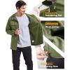 imageGEEK LIGHTING Mens Waterproof Hooded Rain Jacket Lightweight Raincoat for Outdoor Hiking Running TravelLight Green