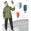 imageGEEK LIGHTING Mens Waterproof Hooded Rain Jacket Lightweight Raincoat for Outdoor Hiking Running TravelLight Green