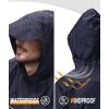 imageGEEK LIGHTING Mens Waterproof Hooded Rain Jacket Lightweight Raincoat for Outdoor Hiking Running TravelNavy With Bag