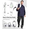 imageGEEK LIGHTING Mens Waterproof Hooded Rain Jacket Lightweight Raincoat for Outdoor Hiking Running TravelNavy With Bag