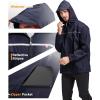 imageGEEK LIGHTING Mens Waterproof Hooded Rain Jacket Lightweight Raincoat for Outdoor Hiking Running TravelNavy With Bag