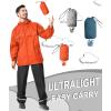 imageGEEK LIGHTING Mens Waterproof Hooded Rain Jacket Lightweight Raincoat for Outdoor Hiking Running TravelOrange