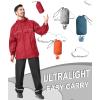 imageGEEK LIGHTING Mens Waterproof Hooded Rain Jacket Lightweight Raincoat for Outdoor Hiking Running TravelRed
