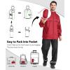imageGEEK LIGHTING Mens Waterproof Hooded Rain Jacket Lightweight Raincoat for Outdoor Hiking Running TravelRed With Bag