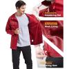 imageGEEK LIGHTING Mens Waterproof Hooded Rain Jacket Lightweight Raincoat for Outdoor Hiking Running TravelRed With Bag