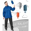 imageGEEK LIGHTING Mens Waterproof Hooded Rain Jacket Lightweight Raincoat for Outdoor Hiking Running TravelRoyal Blue