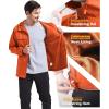 imageGEEK LIGHTING Mens Waterproof Hooded Rain Jacket Lightweight Raincoat for Outdoor Hiking Running TravelTangerine With Bag