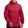 imageGEEK LIGHTING Mens Waterproof Hooded Rain Jacket Lightweight Raincoat for Outdoor Hiking Running TravelRed