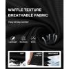 imageGEEK LIGHTING Mens Waffle Texture Polo Shirts Short Sleeve Casual TShirts Moisture Wicking Collared Golf Shirt with PocketBlack