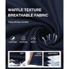 imageGEEK LIGHTING Mens Waffle Texture Polo Shirts Short Sleeve Casual TShirts Moisture Wicking Collared Golf Shirt with PocketNavy