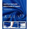 imageGEEK LIGHTING Mens Waffle Texture Polo Shirts Short Sleeve Casual TShirts Moisture Wicking Collared Golf Shirt with PocketRoyal Blue