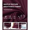 imageGEEK LIGHTING Mens Waffle Texture Polo Shirts Short Sleeve Casual TShirts Moisture Wicking Collared Golf Shirt with PocketWine Red